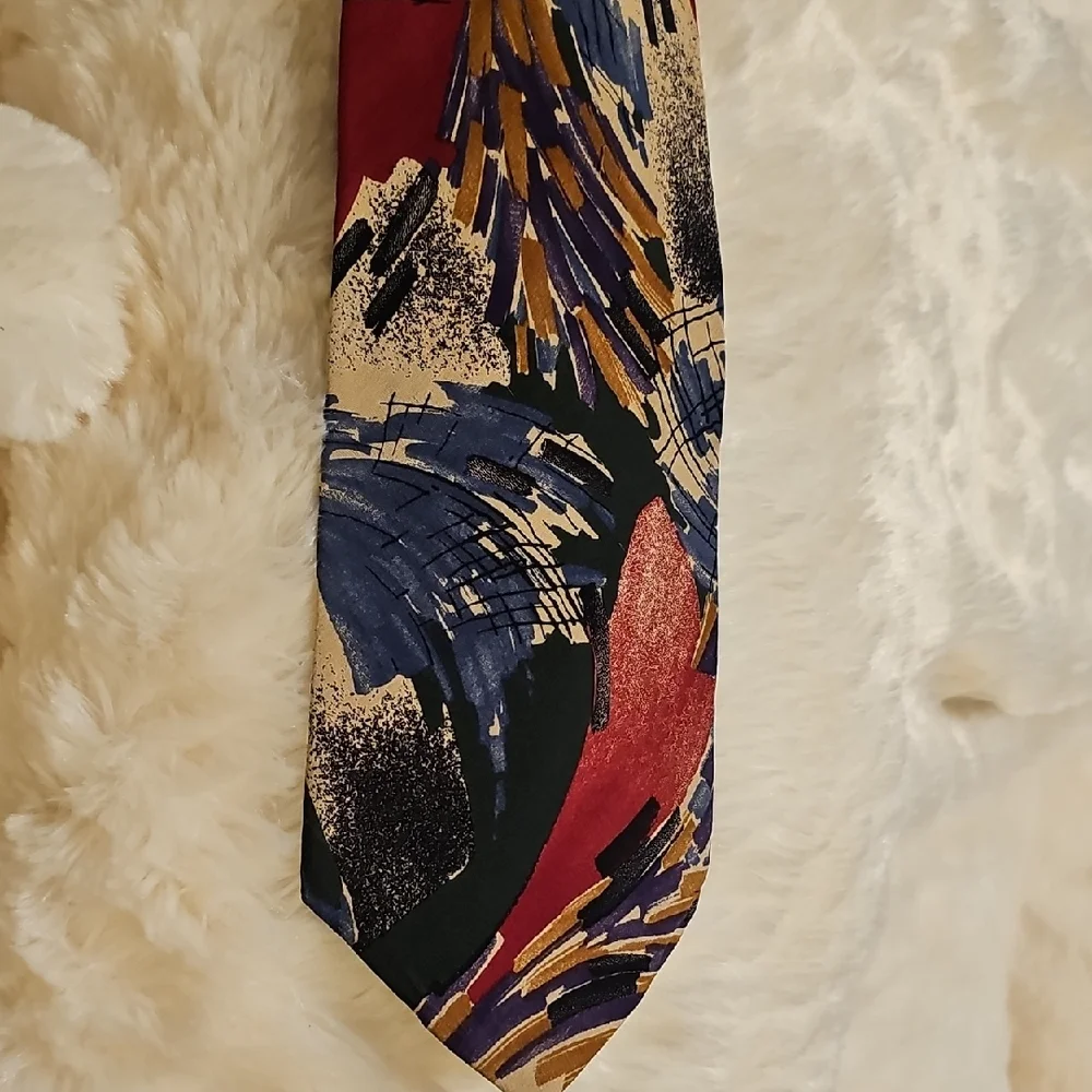 Abstract Multicolor Men's Tie By Jeremy Boston Compant
